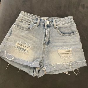 Pacsun Lightwash Mom Denim Shorts